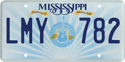 MS license plate LMY782
