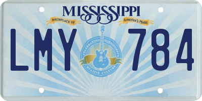 MS license plate LMY784