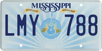 MS license plate LMY788