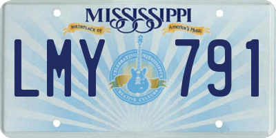 MS license plate LMY791