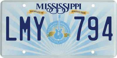 MS license plate LMY794