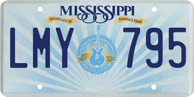 MS license plate LMY795