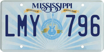 MS license plate LMY796