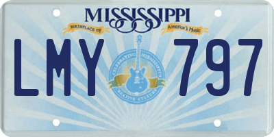 MS license plate LMY797