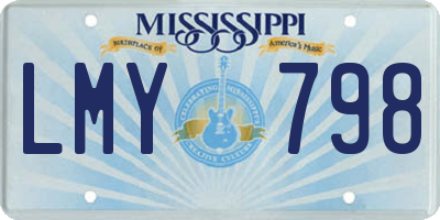 MS license plate LMY798