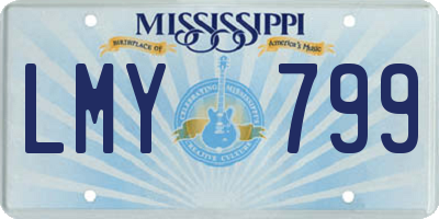 MS license plate LMY799