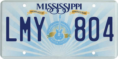 MS license plate LMY804