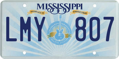 MS license plate LMY807