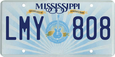 MS license plate LMY808