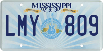 MS license plate LMY809