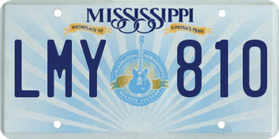 MS license plate LMY810