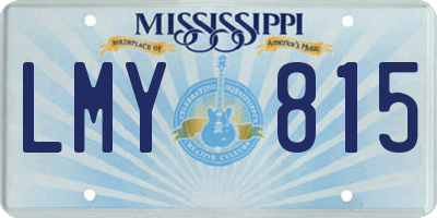 MS license plate LMY815