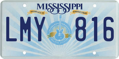 MS license plate LMY816