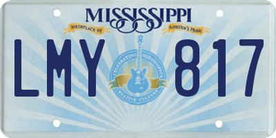 MS license plate LMY817