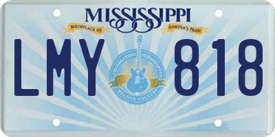 MS license plate LMY818
