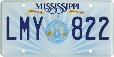 MS license plate LMY822