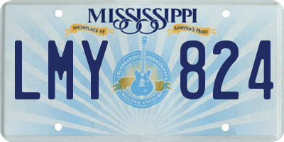 MS license plate LMY824