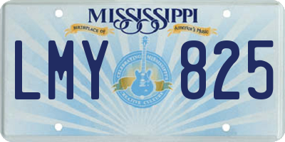 MS license plate LMY825