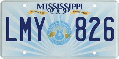 MS license plate LMY826