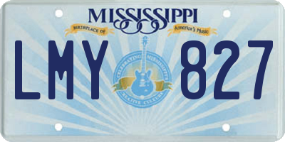 MS license plate LMY827