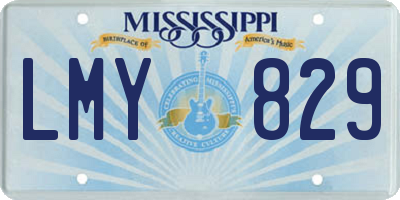 MS license plate LMY829