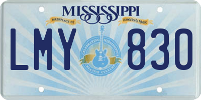 MS license plate LMY830