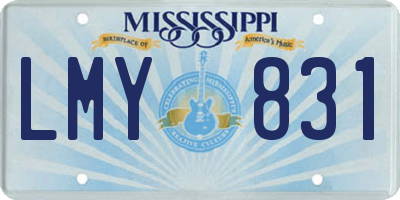 MS license plate LMY831