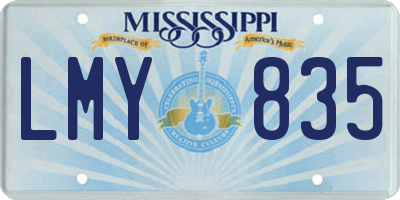 MS license plate LMY835