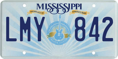 MS license plate LMY842