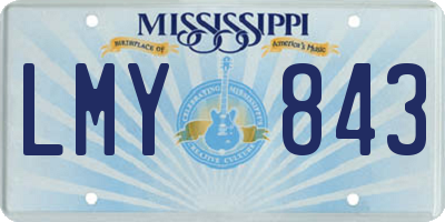 MS license plate LMY843