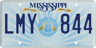 MS license plate LMY844