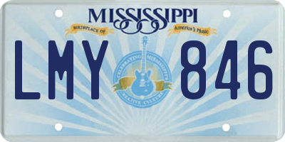 MS license plate LMY846