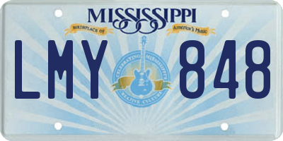 MS license plate LMY848