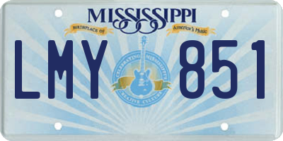 MS license plate LMY851