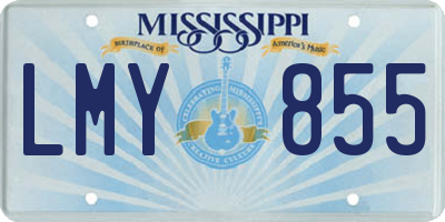 MS license plate LMY855