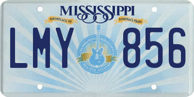 MS license plate LMY856