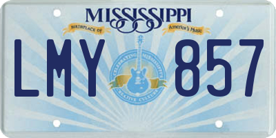 MS license plate LMY857