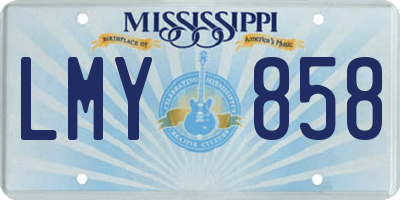 MS license plate LMY858