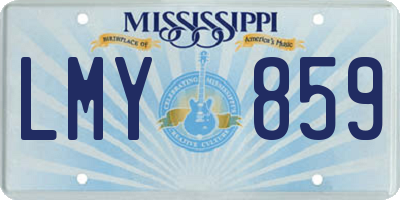 MS license plate LMY859