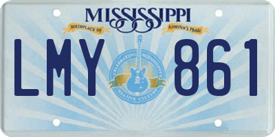 MS license plate LMY861