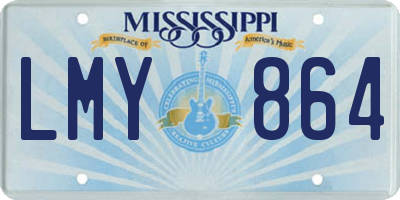 MS license plate LMY864
