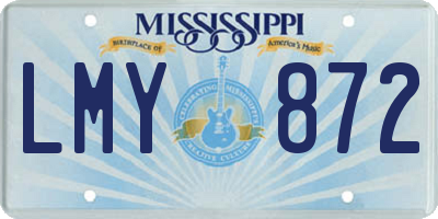 MS license plate LMY872