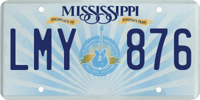 MS license plate LMY876