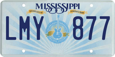 MS license plate LMY877