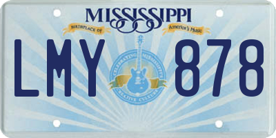 MS license plate LMY878