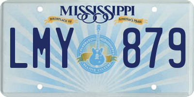 MS license plate LMY879