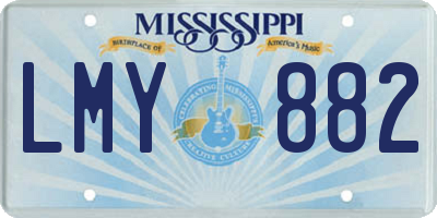 MS license plate LMY882
