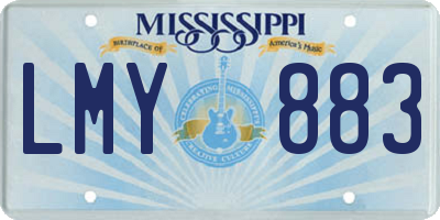 MS license plate LMY883