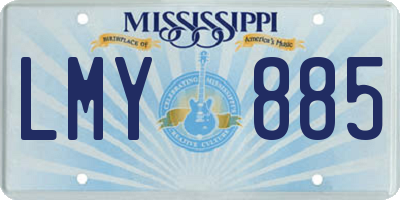 MS license plate LMY885