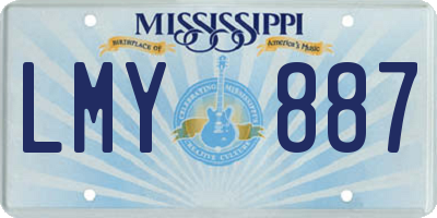 MS license plate LMY887